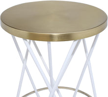Load image into Gallery viewer, Mercury White / Gold Bar Stool
