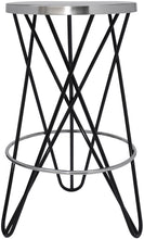 Load image into Gallery viewer, Mercury Black / Silver Counter Stool
