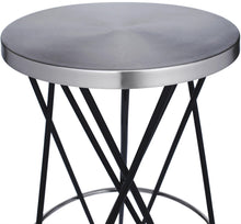 Load image into Gallery viewer, Mercury Black / Silver Counter Stool