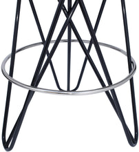 Load image into Gallery viewer, Mercury Black / Silver Counter Stool