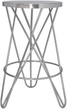 Load image into Gallery viewer, Mercury Silver Counter Stool