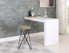 Load image into Gallery viewer, Mercury Black / Gold Bar Stool