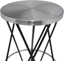Load image into Gallery viewer, Mercury Black / Silver Bar Stool