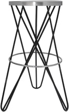 Load image into Gallery viewer, Mercury Black / Silver Bar Stool