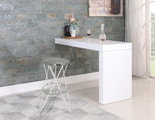 Load image into Gallery viewer, Mercury White / Silver Bar Stool