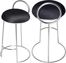 Load image into Gallery viewer, Ring Black Velvet Counter Stool