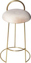 Load image into Gallery viewer, Ring Cream Velvet Counter Stool