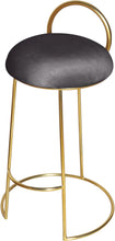 Load image into Gallery viewer, Ring Grey Velvet Counter Stool