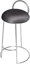 Load image into Gallery viewer, Ring Grey Velvet Counter Stool