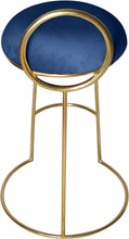 Load image into Gallery viewer, Ring Navy Velvet Counter Stool