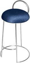 Load image into Gallery viewer, Ring Navy Velvet Counter Stool