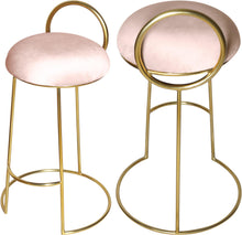 Load image into Gallery viewer, Ring Pink Velvet Counter Stool