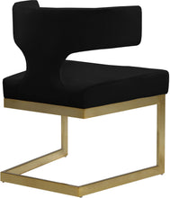 Load image into Gallery viewer, Alexandra Black Velvet Dining Chair