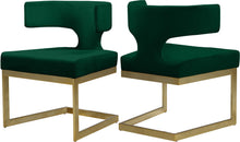 Load image into Gallery viewer, Alexandra Green Velvet Dining Chair