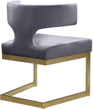 Load image into Gallery viewer, Alexandra Grey Velvet Dining Chair
