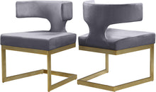 Load image into Gallery viewer, Alexandra Grey Velvet Dining Chair