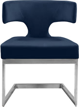 Load image into Gallery viewer, Alexandra Navy Velvet Dining Chair