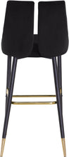 Load image into Gallery viewer, Sleek Black Velvet Stool