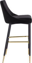 Load image into Gallery viewer, Sleek Black Velvet Stool