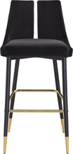 Load image into Gallery viewer, Sleek Black Velvet Stool