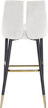 Load image into Gallery viewer, Sleek Cream Velvet Stool
