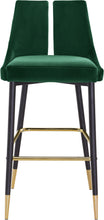 Load image into Gallery viewer, Sleek Green Velvet Stool