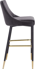 Load image into Gallery viewer, Sleek Grey Velvet Stool