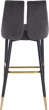 Load image into Gallery viewer, Sleek Grey Velvet Stool