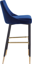 Load image into Gallery viewer, Sleek Navy Velvet Stool