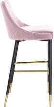 Load image into Gallery viewer, Sleek Pink Velvet Stool