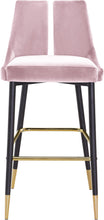 Load image into Gallery viewer, Sleek Pink Velvet Stool