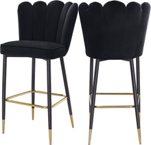 Load image into Gallery viewer, Lily Black Velvet Stool