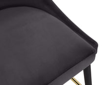 Load image into Gallery viewer, Sleek Grey Velvet Stool