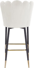 Load image into Gallery viewer, Lily Cream Velvet Stool