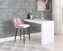 Load image into Gallery viewer, Sleek Pink Velvet Stool