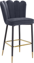 Load image into Gallery viewer, Lily Grey Velvet Stool