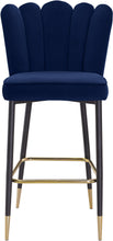 Load image into Gallery viewer, Lily Navy Velvet Stool