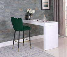 Load image into Gallery viewer, Lily Green Velvet Stool