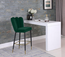 Load image into Gallery viewer, Lily Green Velvet Stool