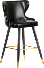 Load image into Gallery viewer, Hendrix Black Faux Leather Counter/Bar Stool