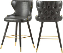 Load image into Gallery viewer, Hendrix Grey Faux Leather Counter/Bar Stool