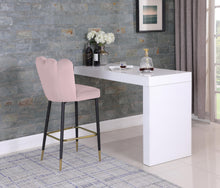 Load image into Gallery viewer, Lily Pink Velvet Stool