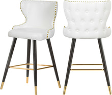 Load image into Gallery viewer, Hendrix White Faux Leather Counter/Bar Stool