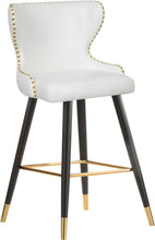 Load image into Gallery viewer, Hendrix White Faux Leather Counter/Bar Stool