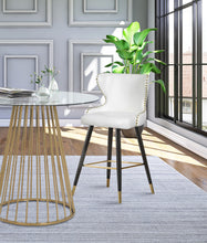 Load image into Gallery viewer, Hendrix White Faux Leather Counter/Bar Stool