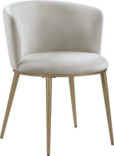 Load image into Gallery viewer, Skylar Cream Velvet Dining Chair
