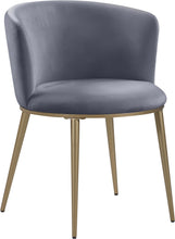 Load image into Gallery viewer, Skylar Grey Velvet Dining Chair