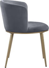 Load image into Gallery viewer, Skylar Grey Velvet Dining Chair