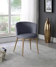 Load image into Gallery viewer, Skylar Grey Velvet Dining Chair
