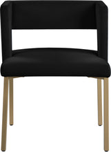 Load image into Gallery viewer, Caleb Black Velvet Dining Chair